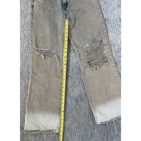 Vervet Acid Wash - Super High Rise 90s Crop Flare Jeans, Women’s 28, Grungecore - Picture 6 of 6